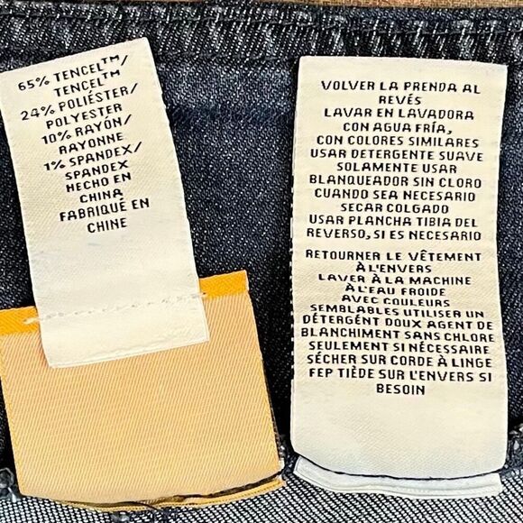 Ruby Rd. Pull-on Straight Denim Fringe Bottom Jeans 3X - Picture 6 of 8